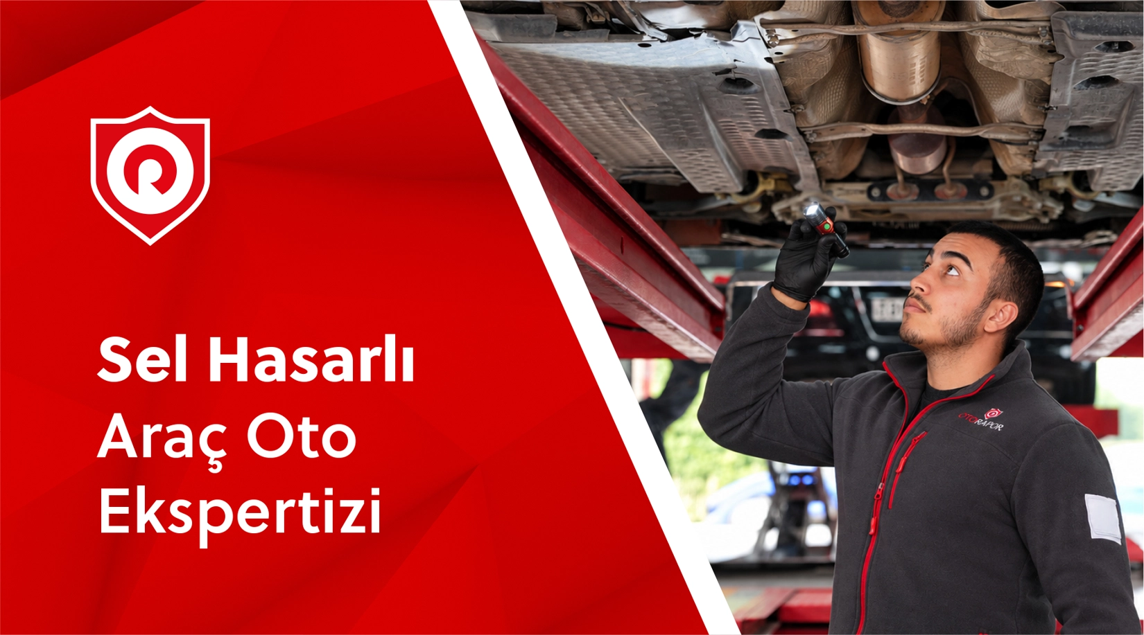 Otorapor istasyonunda sel hasarlı oto ekspertiz ve alt taban kontrolü